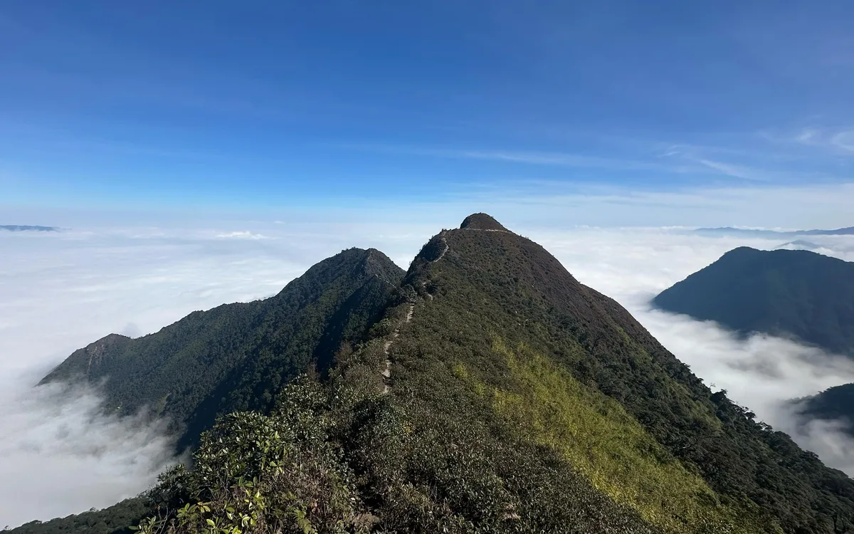Sườn núi Ta Xua nhìn từ cung Phu Sa Phìn